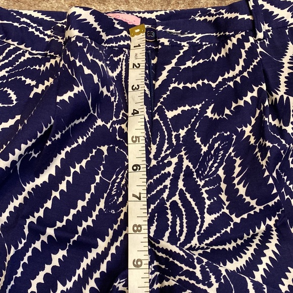 Lilly Pulitzer Navy Blues Printed Pleated Cropped Pants Size 4 NWOT - Picture 7 of 14